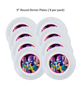 8pk KPop Demon Hunters Clear Plastic Disposable Party Plates, Choose Size