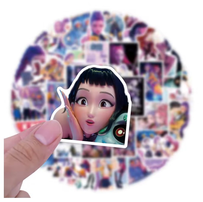12 Kpop Demon Hunters Random Stickers, Party Favors – Party Mania USA