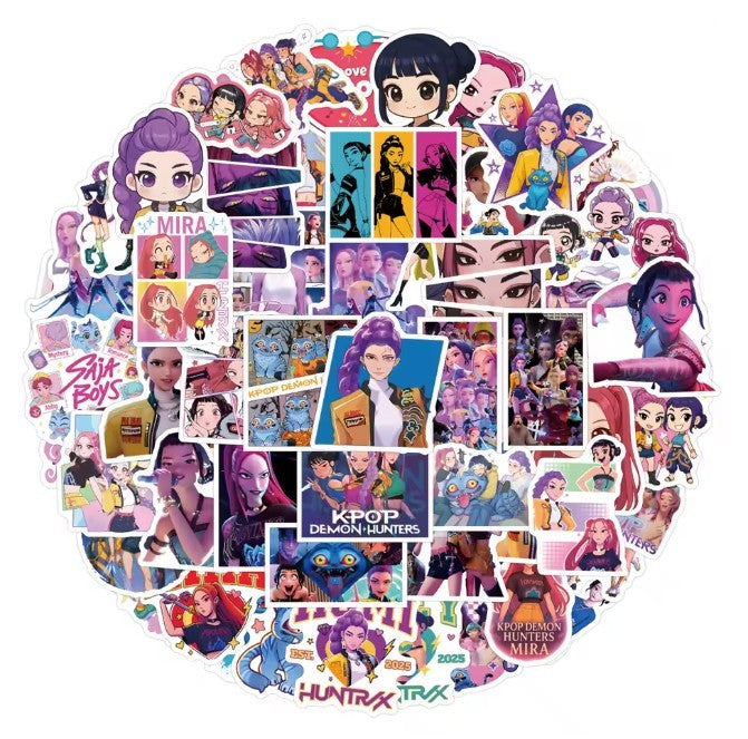 12 Kpop Demon Hunters Random Stickers, Party Favors – Party Mania USA