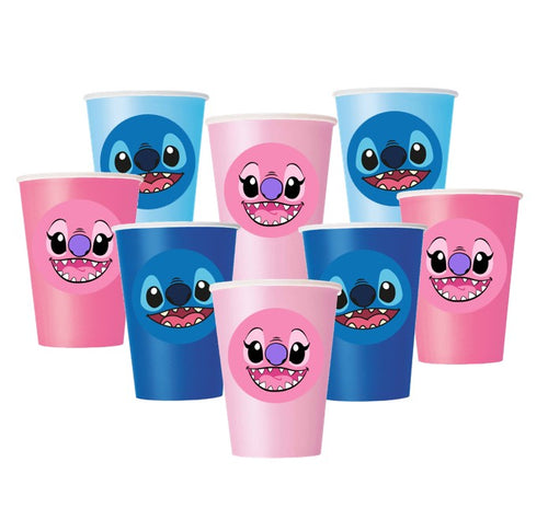 Stitch and Angel party cups