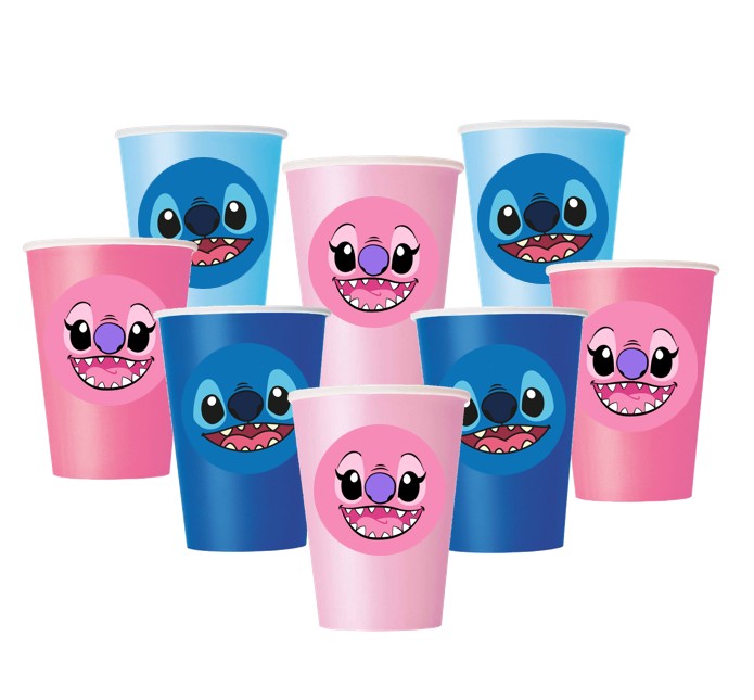 Stitch and Angel party cups