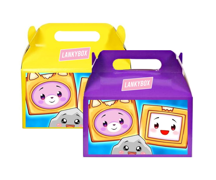 Lankybox Treat Favor Boxes, 8 Per pack, Measures 8x5x3 inches Made