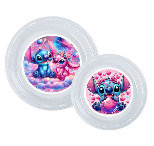 Stitch and Angel party plates