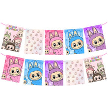 Load image into Gallery viewer, Labubu Birthday Party Banner 7ft, Party Supplies and Decorations, Made in USA