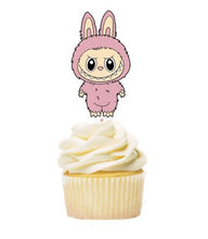 Load image into Gallery viewer, Labubu Cupcake Toppers, 12-48pc packs, 2 inch tall, Ships From USA