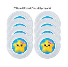 Load image into Gallery viewer, Little Baby Bum Birthday Party Plates (8-Pack) - Disposable Clear Plastic, Made in USA