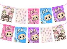 Load image into Gallery viewer, Labubu birthday banner