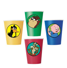 Load image into Gallery viewer, Looney Tunes Party Birthday Cups, 8 per pack, 9oz Paper Cups, Ships from USA