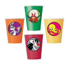 Load image into Gallery viewer, Looney Tunes Party Birthday Cups, 8 per pack, 9oz Paper Cups, Ships from USA