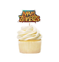 Load image into Gallery viewer, Marvel Zombies Cupcake Toppers, Available in 12-48pc packs, 2.25" tall, Made in USA