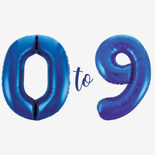 Navy Number Balloon
