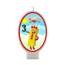 Load image into Gallery viewer, Numberblocks Birthday Candle, 3.5 inch tall, Custom Age, Made in the USA