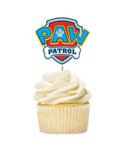 Load image into Gallery viewer, Paw Patrol Cupcake Toppers, 12-48 per pack, Made in USA, Cake Decorations
