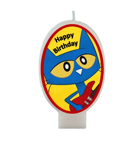 Pete the Cat Birthday Candle