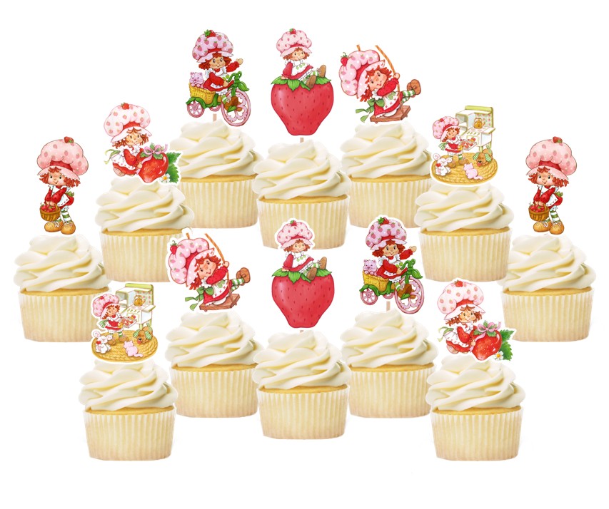 Strawberry Shortcake cupcake toppers
