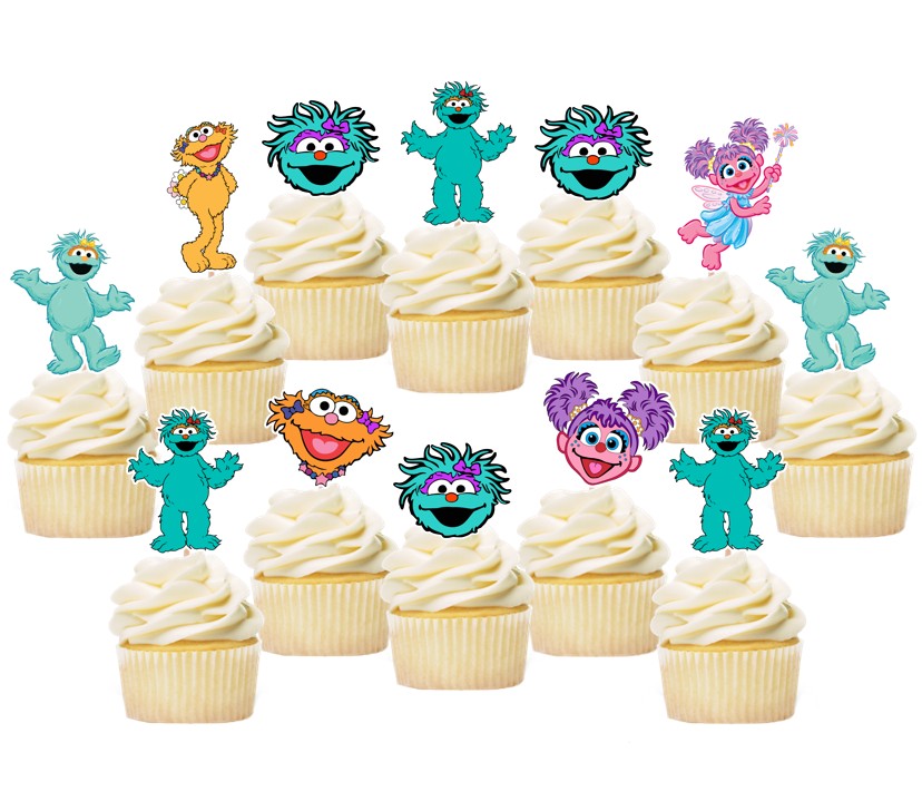 Rosita sesame street cupcake toppers