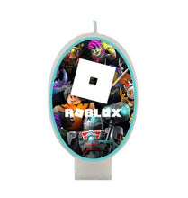 Load image into Gallery viewer, Teal Roblox Birthday Candle