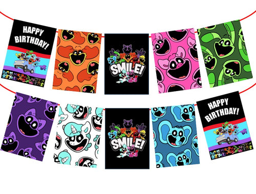 Smiling Critters Birthday Banner
