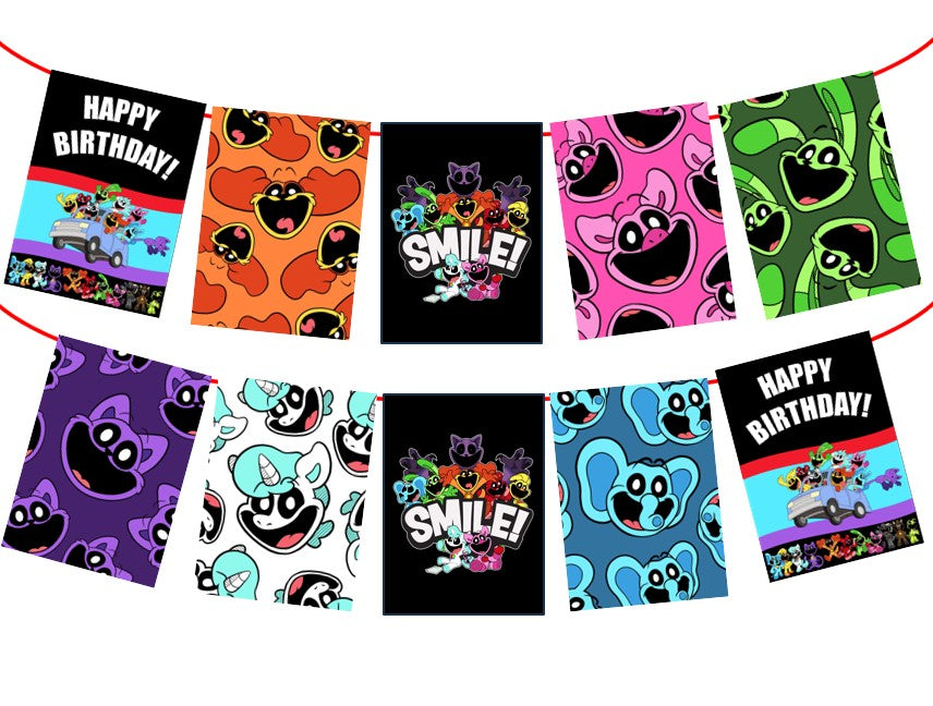 Smiling Critters Birthday Banner