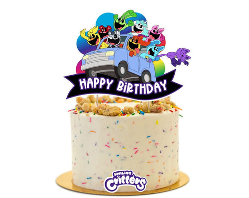 Smiling Critters Cake Topper