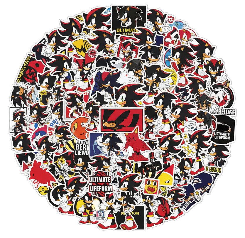 Shadow Figure Sticker 12 Shadow the Hedgehog Random Stickers, Party Favors – Party Mania USA