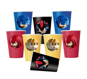 8pc Sonic Party Paper Cups