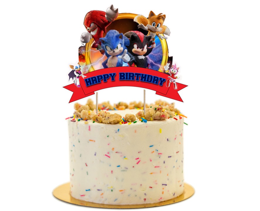 Sonic 3 cake topper