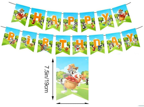 Tom and Jerry 10ft Happy Birthday Banner