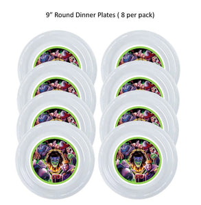 8pk Disney Villains Clear Plastic Disposable Party Plates, Choose Size