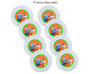 8pk Vlad and Niki Clear Plastic Disposable Party Plates, Choose Size