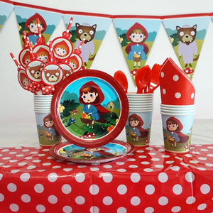 Little Red Riding Hood 7" Party Dessert Paper Plates, 8ct