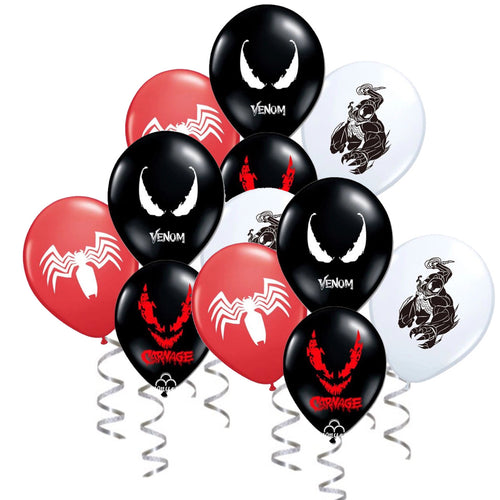 Venom Birthday Party Balloons, 12 Piece Set Ensemble