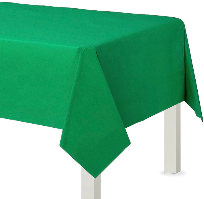 Green Plastic Rectangular Tablecover, 54x108