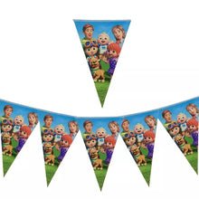 Load image into Gallery viewer, Cocomelon 10ft Birthday Flags Banner