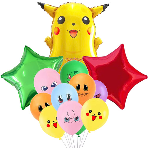 Pokemon Pikachu Party Balloons, 13 Piece Set Ensemble