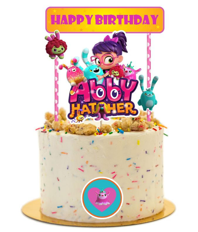 Abby Hatcher Cake Topper, Handmade from Cardstock – Party Mania USA