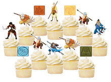 Load image into Gallery viewer, Avatar The Last Airbender Cupcake Toppers, Party Supplies