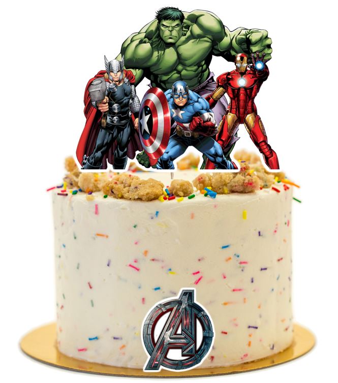Online Avengers Logo Birthday Chocolate Cake One kg Gift Delivery in UAE -  FNP