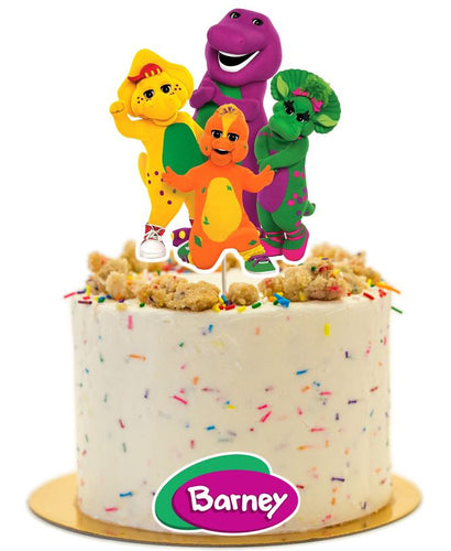 Barney Birthday party supplies, Barney cake topper