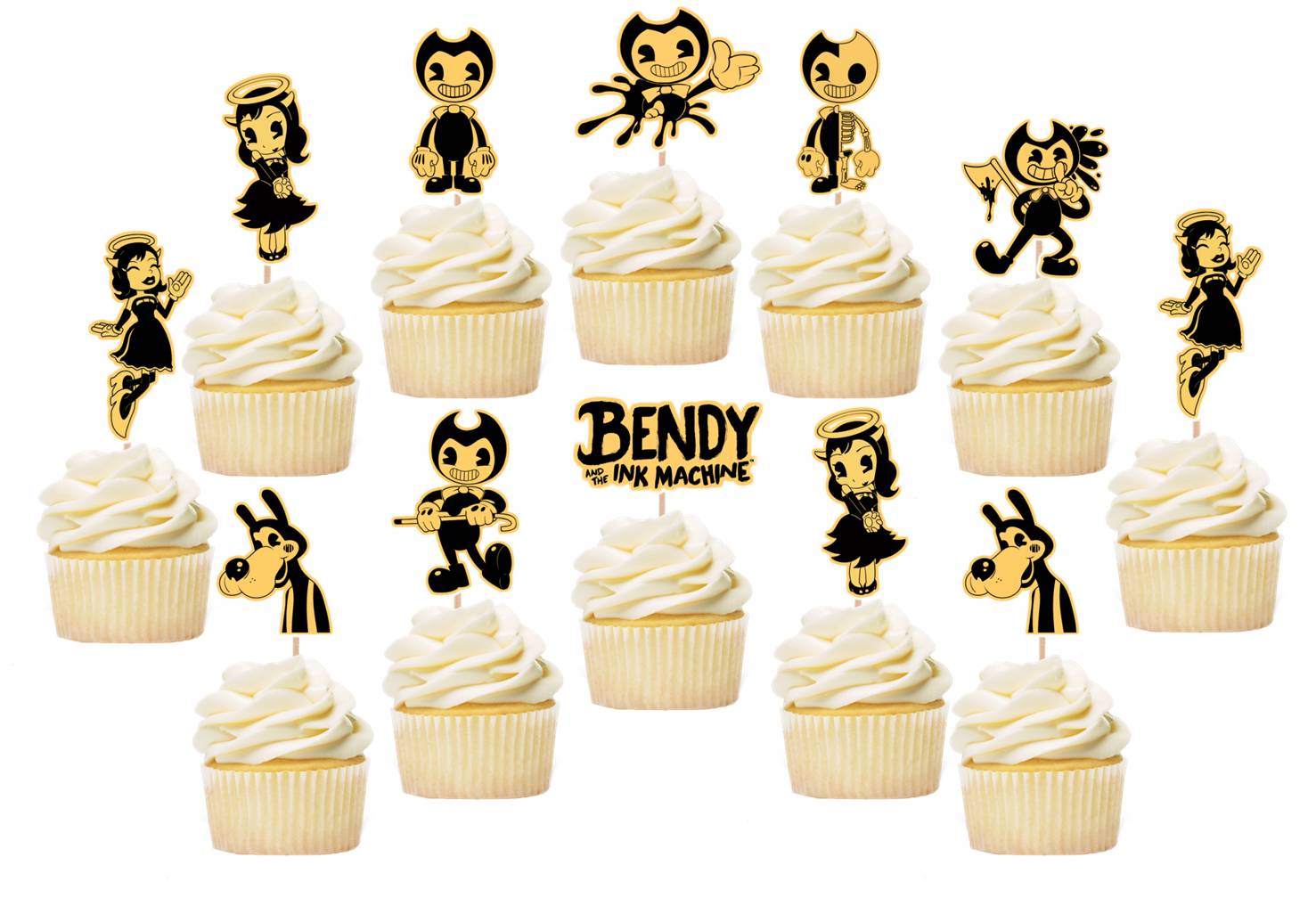 Bendy And the Ink Machine Stickers 12pc, Party Favors – Party Mania USA