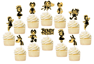Bendy and the Ink Machine Cupcake Toppers, Party Supplies