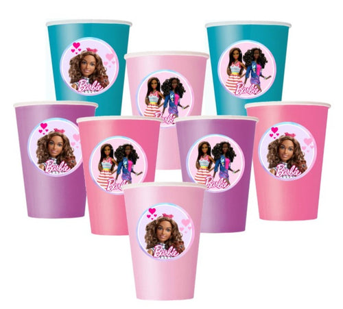 Afro Barbie Party Paper Cups, 8 piece