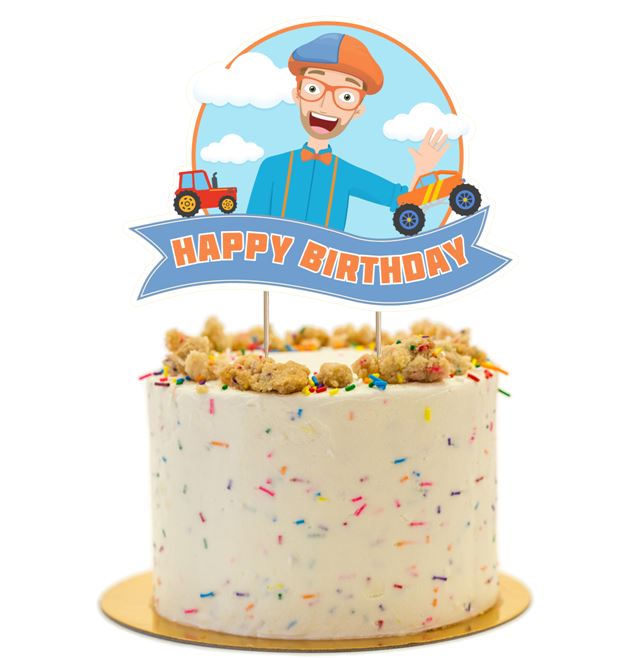 Blippi Cake Topper – Party Mania USA for Free Printable Blippi Cake Topper
