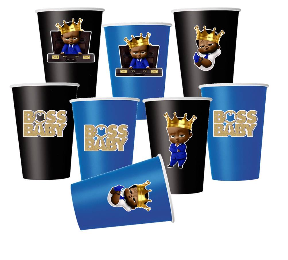 African Afro Boss Baby Party Cups