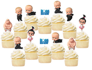 Boss Baby Cupcake Toppers, Party Supplies
