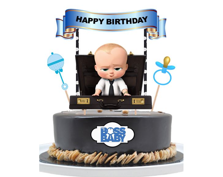 Boss Baby Photo Cake | bakehoney.com