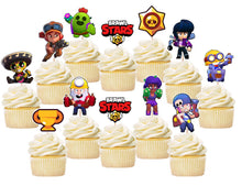 Load image into Gallery viewer, Brawl Stars Cupcake Toppers, Party Supplies, Party Supplies