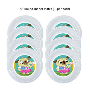 Chip and Potato Clear Plastic Disposable Party Plates, 8pc per Pack, Choose Size