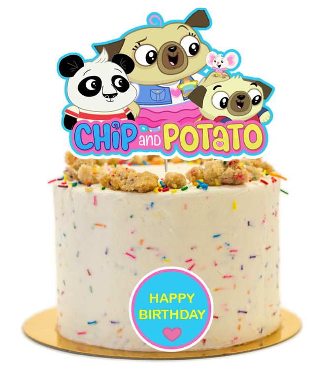 Chip and Potato Cake Topper, Party Supplies – Party Mania USA