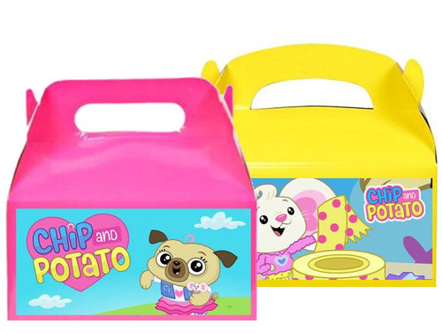 Chip and Potato Treat Favor Boxes 8ct